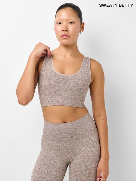 Brown - Sweaty Betty Seamless Space Dye Scoop Bra