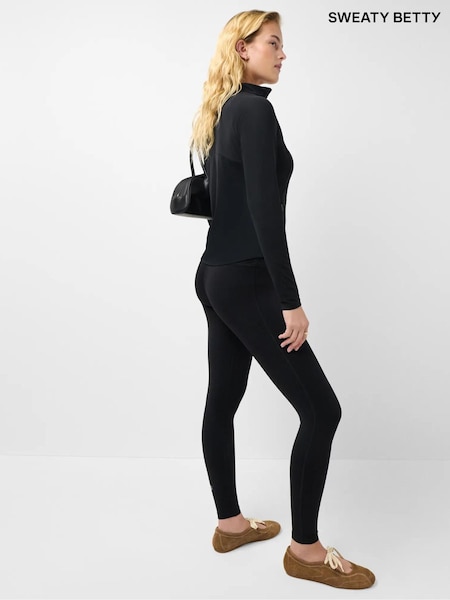 Черный - Леггинсы со сборками Sweaty Betty Ultimate Studio