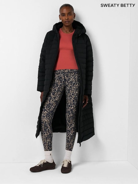 Black - Sweaty Betty Nimbus Lightweight Longline Puffer Jacket