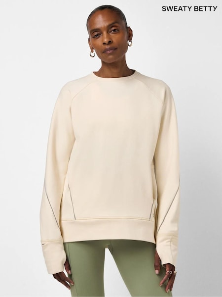 Brown - Sweaty Betty Tempo Train Adjustable Crew Neck Sweatshirt