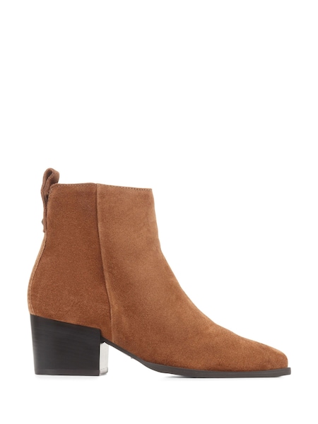 Jones Bootmaker Caileigh Brown Suede Western Boots (87L694) | €76