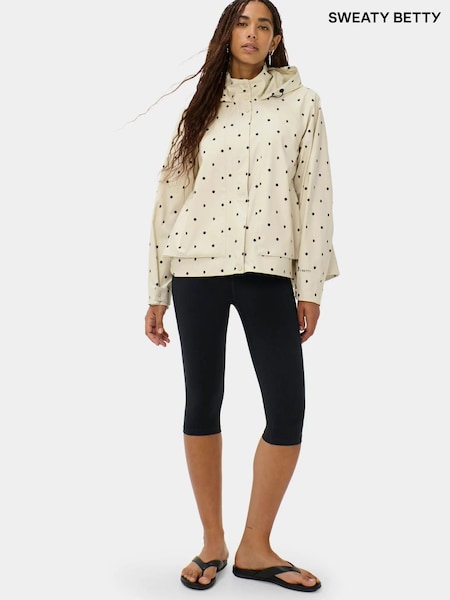 Cream - Sweaty Betty Motion Waterproof Cropped Parka