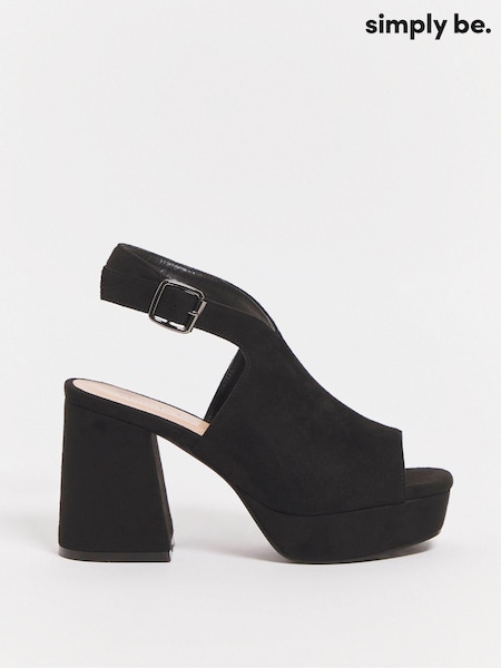 Simply Be Scoop Front Boots In Extra Wide Fit (880224) | €20