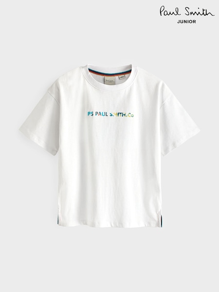 Paul Smith Junior Boys Oversized Short Sleeve Iconic Print 100% Cotton T-Shirt (880790) | €24