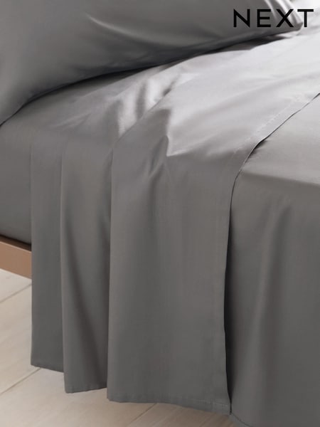 Charcoal Grey Cotton Rich Flat Sheet (880821) | €13 - €24