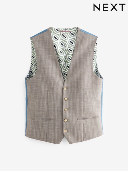 Neutral Regular Fit Textured Suit Waistcoat (880963) | €8