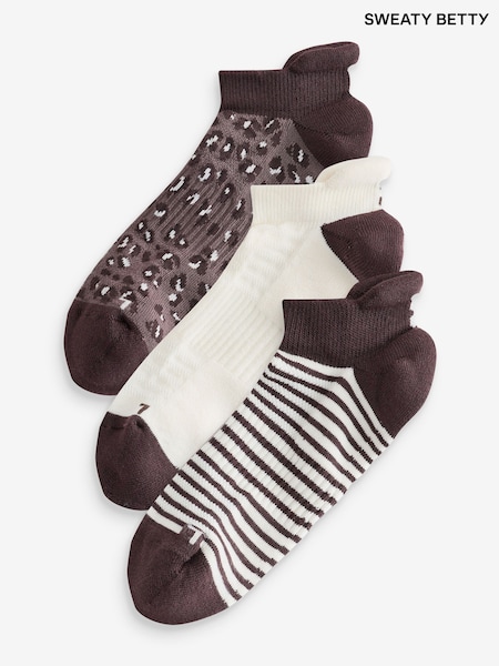 Brown - Sweaty Betty Workout Trainers Socks 3 Pack