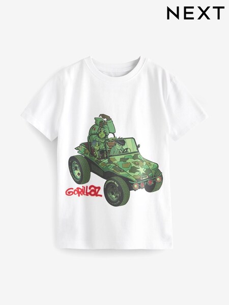 White Gorillaz Short Sleeve Music Band T-Shirt (3-16yrs) (881381) | €6 - €9