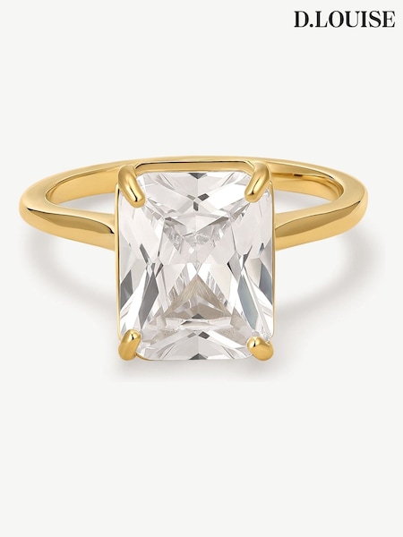 Gold - D.louise Radiant Solitaire Diamond-inspired Ring 3ct