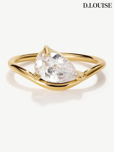 Gold - D.louise Pear Promise Ring