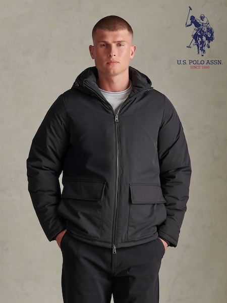 Crno - Regular U.s. Polo Assn. Smart Short Padded Jacket