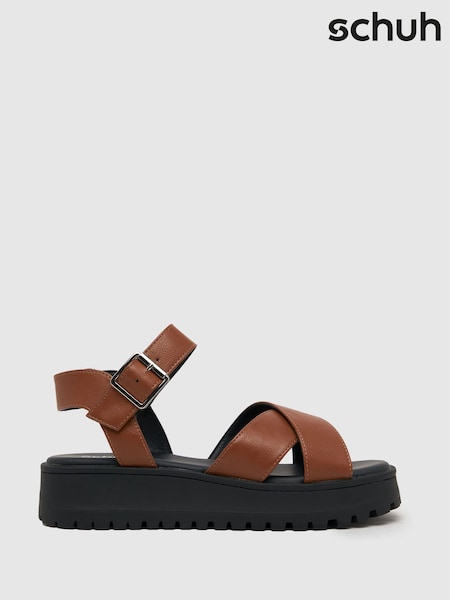 Schuh Wide Fit Tera Cross-Strap Sandals (882609) | AED116