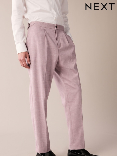Розовый - Зауженный крой - Textured Side Adjuster Trousers (882643) | €14