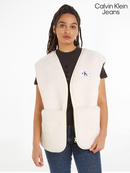 Calvin Klein Jeans Cream Sherpa Vest (882854) | €72