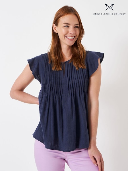 Crew Clothing Company Blue Cotton Blouse (883034) | €37