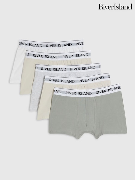 Grau - Regular River Island Boxers 5 Pack