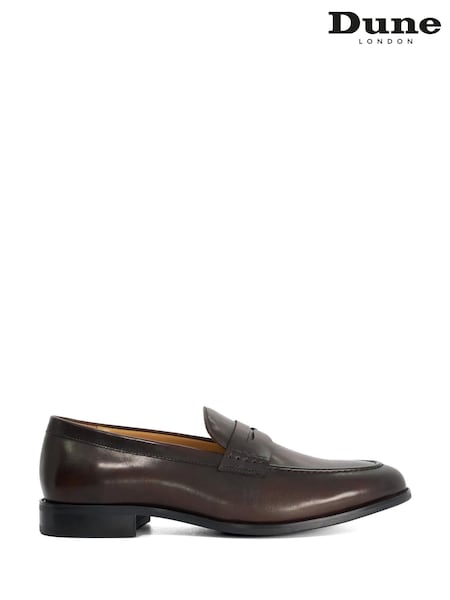 Brown - Wide Fit Dune London Skylers Loafers