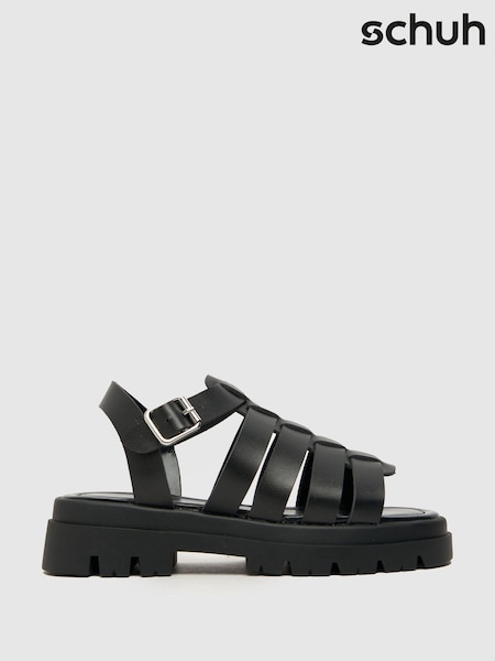 Negru - Sandale model gladiator Schuh Troy (883499) | 178 LEI