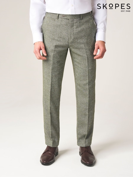 Skopes Green Tailored Fit Jude Tweed Suit: Trousers (883501) | R$ 780