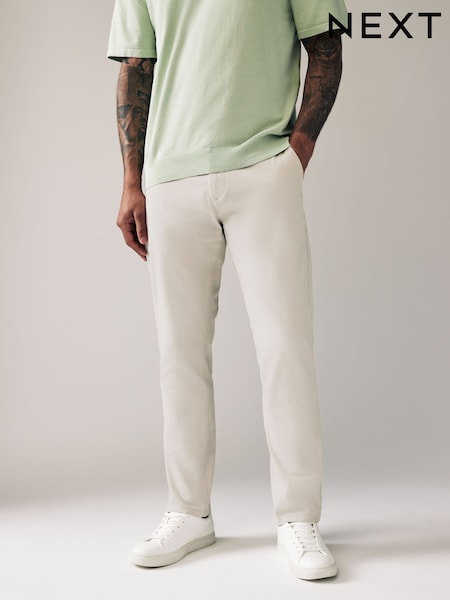 Stone Light Slim Fit Stretch Chinos Trousers (883602) | CA$53