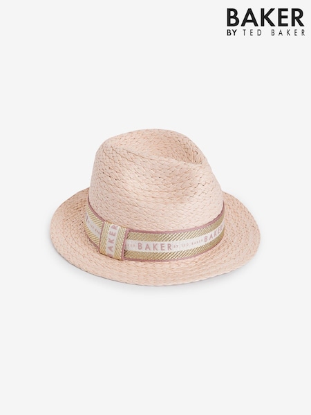 Baker by Ted Baker Girls Pink Trilby Straw Hat (883826) | €12.50