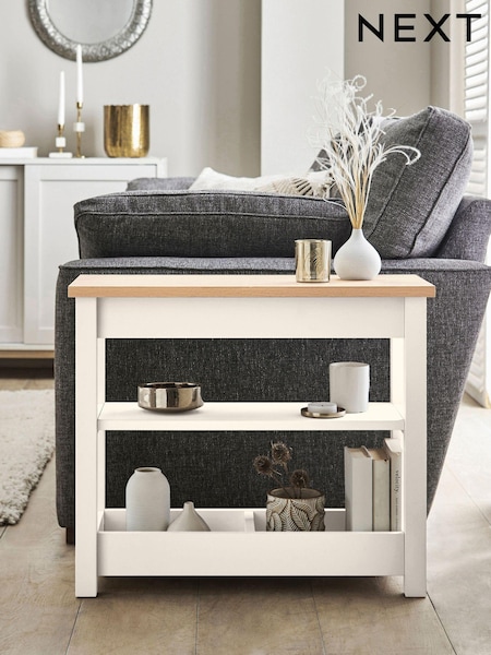 Cream Malvern Oak Effect Sofa Side Table (883935) | €185