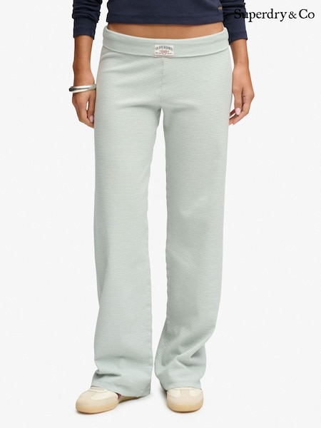 Green - Superdry Athletic Essentials Stripe Jersey Trousers