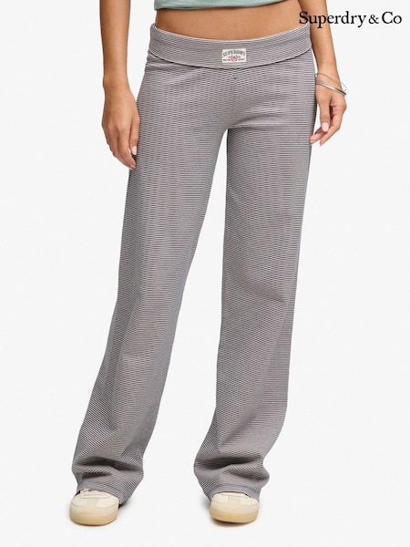 灰色的 - Superdry Athletic Essentials Stripe Jersey Trousers
