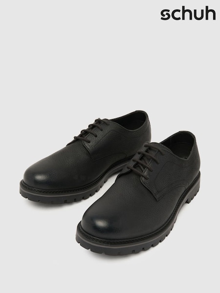 Schuh Paxon Leather Lace-Up Black Shoes (884255) | 312 LEI