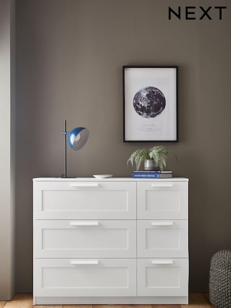 White Flynn 6 Drawer Chest of Drawers (884292) | €365