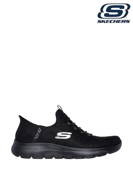 Skechers Black Summits Slip In Trainers (884526) | AED215