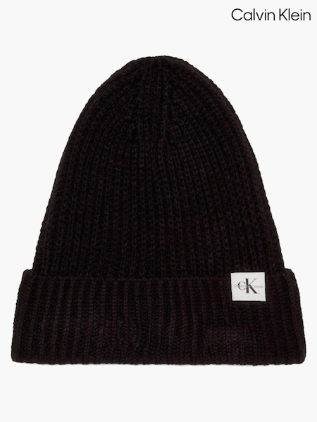 Schwarz - Calvin Klein Kids Unisex Monogram Rib Beanie (885410) | 12 €