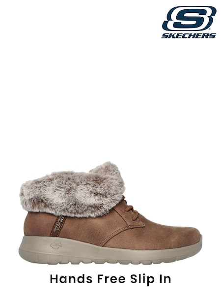 Skechers Natural On The Go Joy Cozy Charm Slip-In Boots (885455) | LEI 663