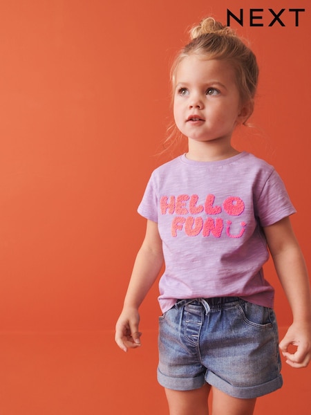Lila - Short Sleeve Sequin 100% Cotton T-Shirt (3mths-7yrs) (885829) | € 7 - € 9