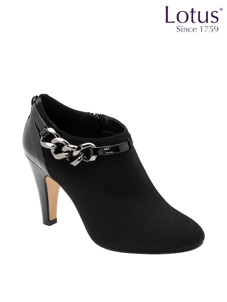 Negru - Pantofi Lotus cu toc Ghete și cizme (886065) | 271 LEI