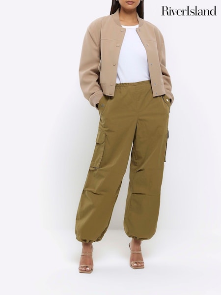 River Island Green Cargo Parachute Trousers (887163) | €21.50