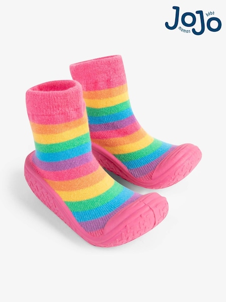 JoJo Maman Bébé Rainbow Indoor Outdoor Slipper Socks (888930) | €23