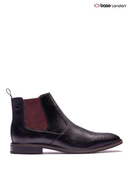 Black - Regular Base London Kensington Chelsea Leather Boots