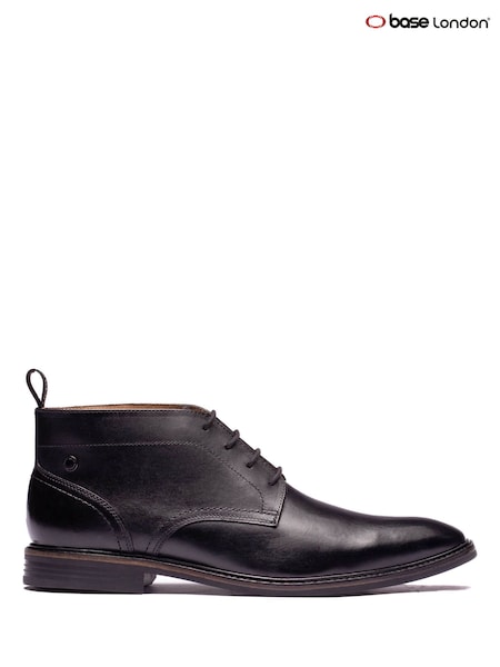 Black - Regular Base London Belgrave Chukka Leather Boots