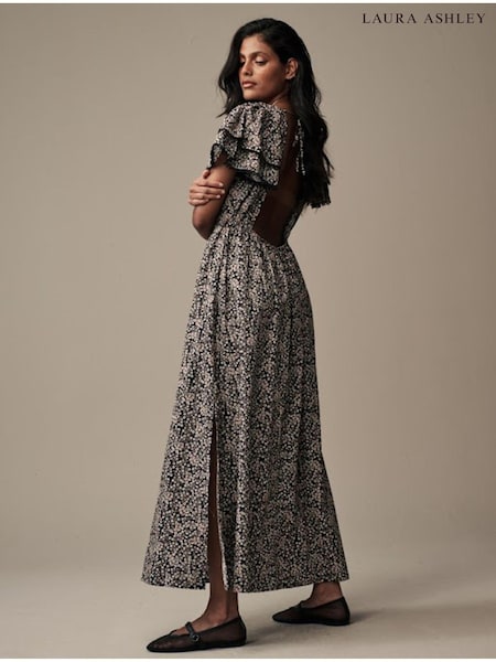 Schwarz/Morston geblümt - Laura Ashley Backless Maxi Dress (889195) | 46 €