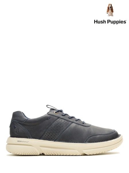 Blue - Regular Hush Puppies Baylor Sneaker Trainers