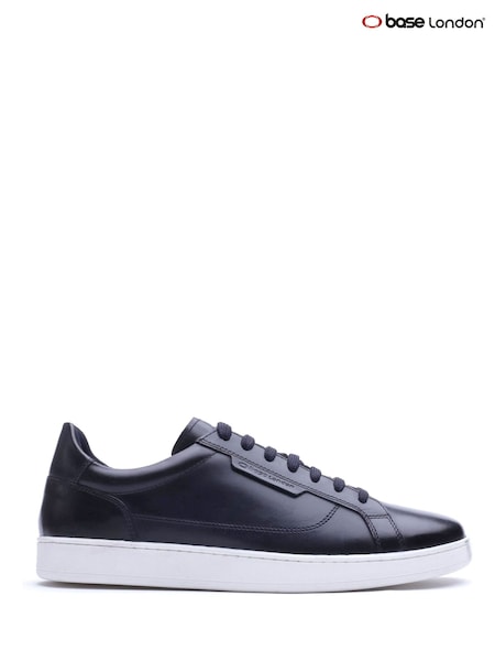 Blue - Regular Base London Zammo Lace Up Leather Trainers