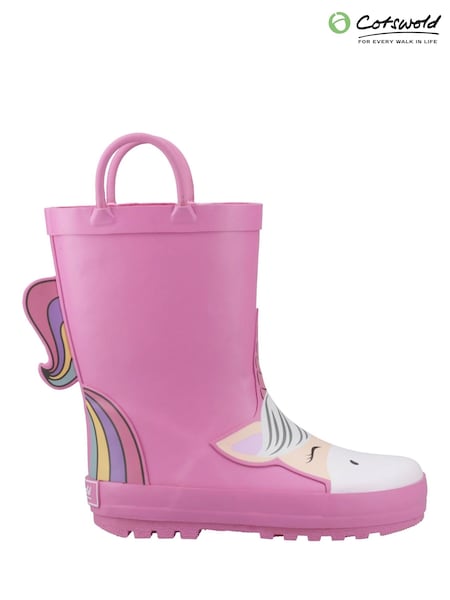 Pink - Cotswolds Puddle Boots 3d