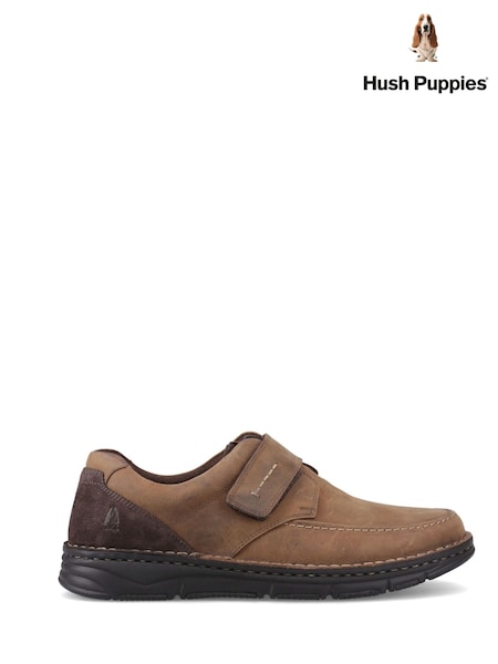 Brūna krāsa - Regular Hush Puppies Forde Touch Fastening Shoes