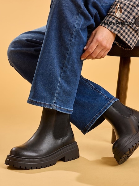 Negro - Hush Puppies Rose Chelsea Ankle Boots