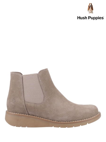 Grey - Hush Puppies Leonie Suede Boots