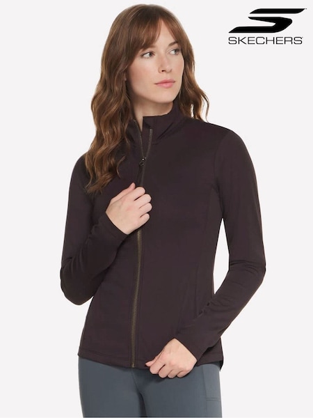 Brown - Skechers Goflex Harmony Full Zip Jacket