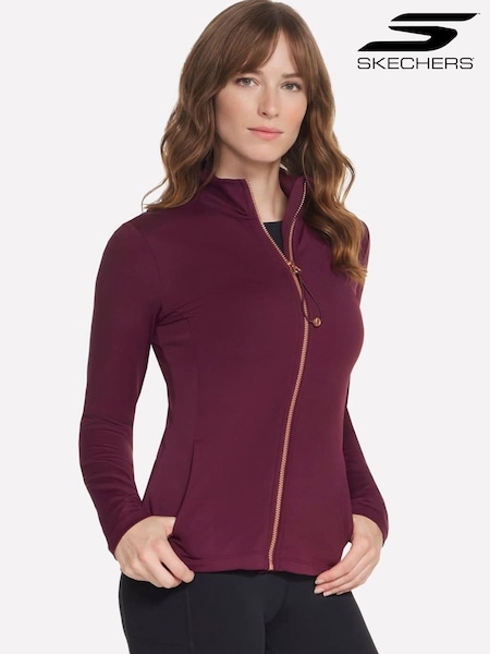 Red - Skechers Goflex Harmony Full Zip Jacket