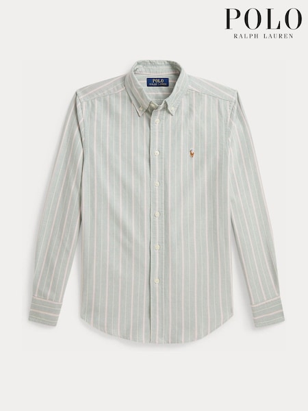 Green - Polo Ralph Lauren Button Down Stripe Oxford Shirt