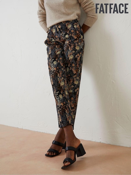 FatFace Black Isobelle Jacquard Trousers (890724) | €26